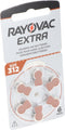 Rayovac batterij voor hoortoestel H312MF nr. 312 PR41 Extra Advanced, 180 mAh 6 stuks in een blister