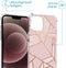 iMoshion Hoesje Geschikt voor iPhone 13 Pro Max Hoesje Met Koord - iMoshion Design Hoesje met Koord - Goud / Pink Graphic