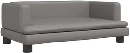 vidaXL - Hondenmand - 80x45x30 - cm - kunstleer - grijs