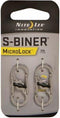 NITE Ize NI-LSBM-11-2R3 Karabijn MicroLock S-Biner 2 35 mm x 15 mm x 7 mm 2 stuk(s)