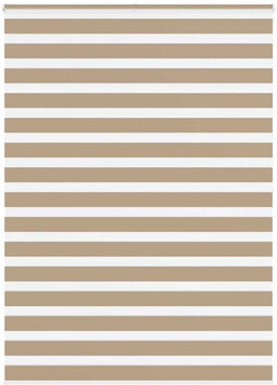 vidaXL - Zebra - Blind - 160x200 - cm - stofbreedte - 155,9 - cm - polyester - zandbruin