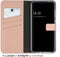 Selencia Samsung Galaxy S23 FE - Echt Lederen Bookcase - 3 Pashouders - Dusty Pink