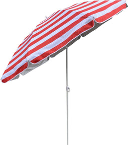 Outdoor Parasol Strepen 180 Cm Rood/Wit
