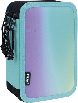 Driedubbele Pennenzak Milan Sunset 49 Onderdelen 19,5 x 13 x 7,5 cm Groen