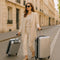 Slazenger Kofferset 2 Delig - Handbagage Trolley en Ruimbagage Koffer (S + M/L) - Hardcase met 360° Wielen en Cijferslot - Zilver
