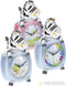 Mebus 26637 kinderwekker motief zebra kleur gesorteerd