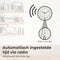 Tyme Wandklok - Radiogestuurd - 24.5cm Modern Design - Zwart Wit