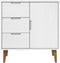 vidaXL - Dressoir - MOLDE - 76,5x40x80 - cm - massief - grenenhout - wit