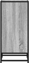 vidaXL - Dressoir - 35,5x35x76 - cm - bewerkt - hout - en - metaal - grijs - sonoma