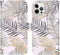 iMoshion Hoesje Geschikt voor iPhone 12 Pro / 12 Hoesje Met Pasjeshouder - iMoshion Design Softcase Bookcase - Wit / Zwart / Goud / Glamour Botanic