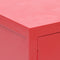 vidaXL - Nachtkastje - 38x28x52 - cm - paulowniahout - rood