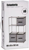 Arte Opbergrek 3-laags - metaal - kunststof - grijs - 68 x 102 cm