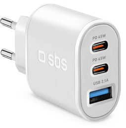 SBS TETR1USB2CPD45W - Oplader - USB/TB Power Delivery max: 45W - Wit
