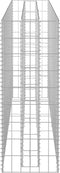 vidaXL - Gabion - plantenbak - verhoogd - 180x30x90 - cm - gegalvaniseerd - staal