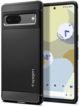 Spigen Rugged Armor - TPU Back Cover - Militaire standaard - Zwart