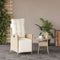 vidaXL - Tuinstoel - verstelbaar - met - voetensteun - poly - rattan - beige