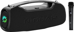 N-GEAR NRG500 - Bluetooth Speaker - 100W Stereogeluid met Verlichting & Microfoon - IPX5 Waterdicht - Zwart