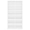 vidaXL - Schoenenrek - 54x34x100,5 - cm - bewerkt - hout - hoogglans - wit