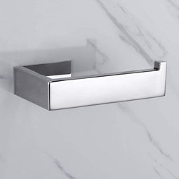 Strakke moderne toiletrolhouder zonder Boren - Toiletrolhouder Zelfklevend - 304 RVS voor Badkamer - Chromen Afwerking - Geen verzendkosten