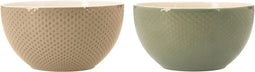 La Bouchée Ontbijtkom - Keramiek - Beige/Groen - 8 Stuks - 720 ml