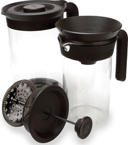 La Cafetière Cafetière Seattle 3-in-1 Glas 1 Liter Staal Zwart