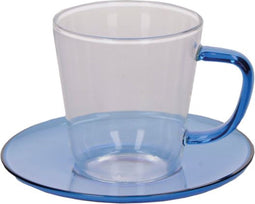 La Cafetière Theeglas 500 Ml 14 Cm Blauw/transparant 2-delig