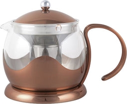La Cafetière Theepot Origins 1,2 Liter 19,5 Cm Rvs/glas Koper