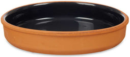 La Dehesa - Tapas/hapjes serveren/oven schaal terracotta/zwart 23x4 cm