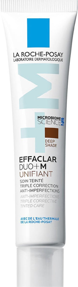 La Roche-Posay Effaclar DUO +M Unifiant Dark Dagcrème - Egaliserende Crème - voor Vette, Onzuivere Huid met Neiging tot Acne - Donkere Tint - 40ml