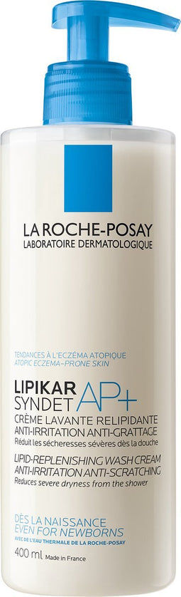 La Roche-Posay Syndet AP+ Reinigende Gel-Crème - voor een Zeer Droge, Geïrriteerde, Jeukende Huid - 400ml
