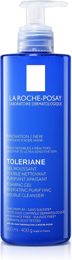 La Roche-Posay Toleriane Schuimende Reinigende Gel - met Niacinamide en Aminozuur Complex - voor een Gevoelige Huid - 400ml