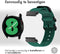 iMoshion Nylon 20 mm bandje - Geschikt voor Samsung Galaxy Watch 6 (Classic) / 5 (Pro) / 4 (Classic) / 3 – Garmin Venu / 2 plus / Sq - Forerunner 245 / 55 - Donkergroen