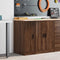 vidaXL - Garagekast - 30x51x85 - cm - massief - grenenhout - bruin - eikenkleurig