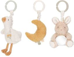 Little Dutch - Activiteiten Hangers Newborn Naturals - Zachte rammeltjes en texturen - Wit Beige Geel