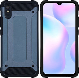 iMoshion Hoesje Geschikt voor Xiaomi Redmi 9A Hoesje - iMoshion Rugged Xtreme Backcover - Donkerblauw