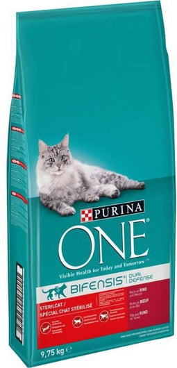 PURINA ONE Bifensis Adult Special Cat Sterilised Beef and Wheat - 9.75kg - Droogvoer voor volwassen katten