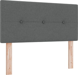 vidaXL - Hoofdbord - met - Knopen - Donkergrijs - 80 - cm - Stof