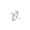 TI SENTO Ring 12127TC - Zilveren dames ring - Gerhodineerd - Maat 60
