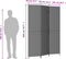 vidaXL - Kamerscherm - 3 - panelen - poly - rattan - zwart