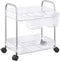 vidaXL - Opbergtrolley - 2-laags - 37x28x43,5 - cm - acryl - transparant