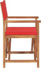 vidaXL - Regisseursstoelen - inklapbaar - 2 - st - massief - teakhout - rood