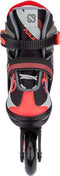 Nijdam Red Raider - 2-in-1 Combo Skeelers - Verstelbaar 29-32 - Zwart/Rood