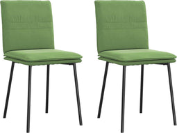 vidaXL - Eetkamerstoelen - 2 - st - fluweel - lichtgroen