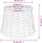 vidaXL - Lampenkap - Ø25x17 - cm - wicker - wit