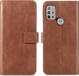 iMoshion Hoesje Geschikt voor Motorola Moto G30 / Moto G20 / Moto G10 Power / Moto G10 Hoesje Met Pasjeshouder - iMoshion Luxe Bookcase - Bruin