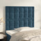 vidaXL - Hoofdborden - 2 - st - 80x5x78/88 - cm - fluweel - donkerblauw