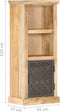 vidaXL - Hoge - kast - met - deur - 45x32x110 - cm - massief - mangohout
