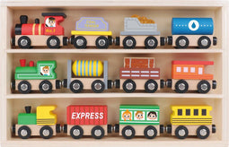 Tooky Toy Houten Speelgoedtrein 13-delig