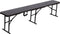 Inklapbare bank catering - donkergrijs hout - 183x28x43cm