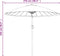 vidaXL - Parasol - met - aluminium - paal - 270 - cm - bordeauxrood